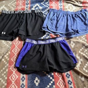 3 pair - Under Armour Women's Athletic Shorts - LARGE